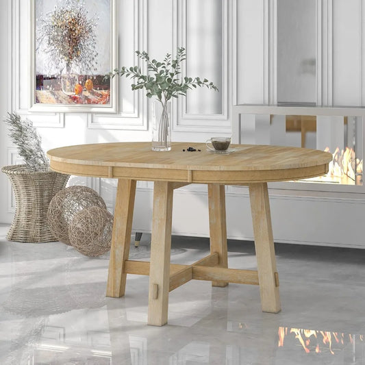 Round Extendable Dining Table