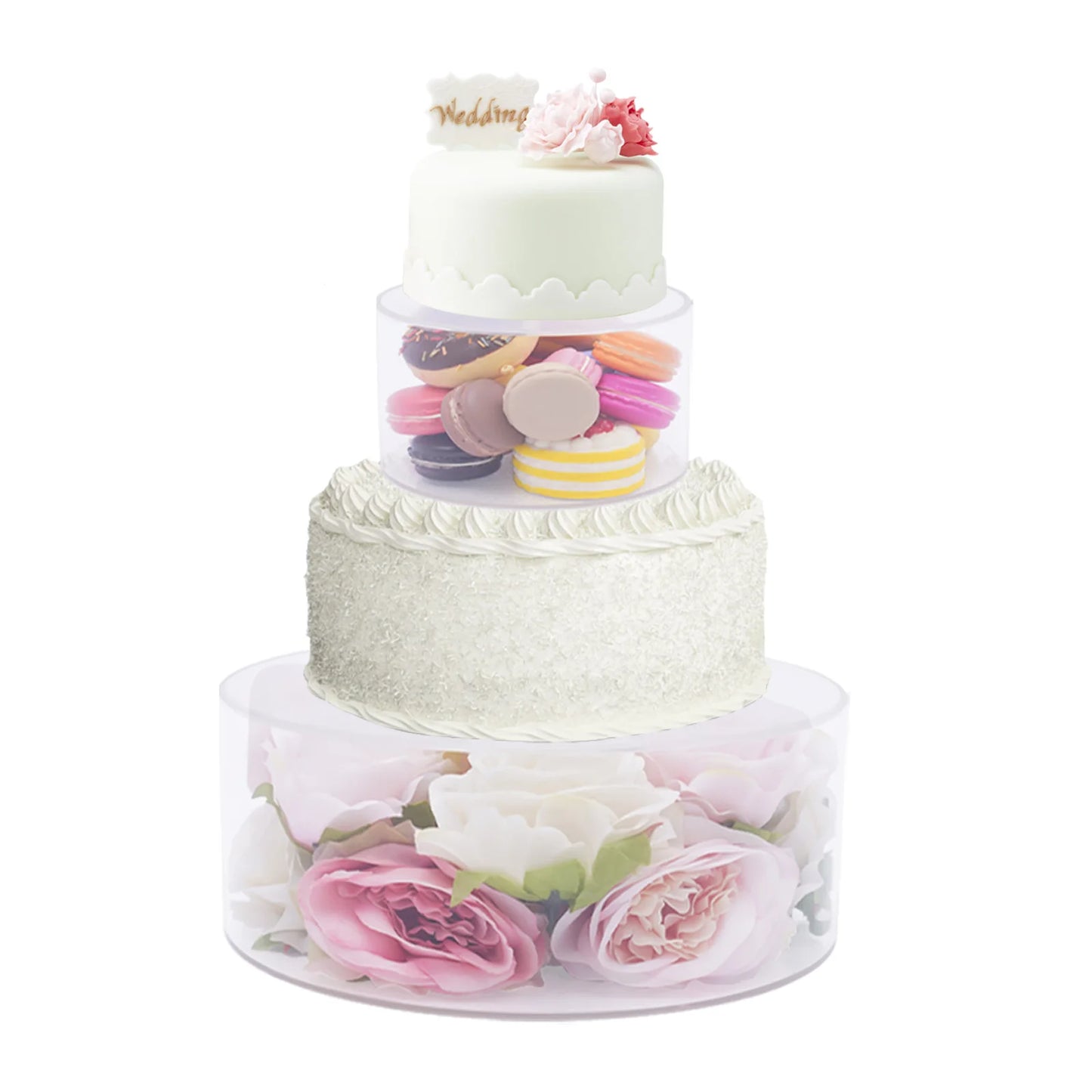 Cake Stand Clear Display Box Stand Acrylic Fillable