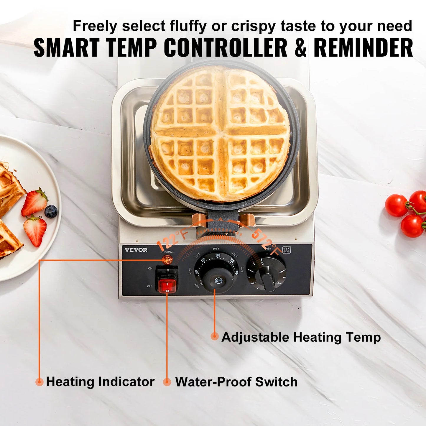 VEVOR Electric Waffle Maker Round