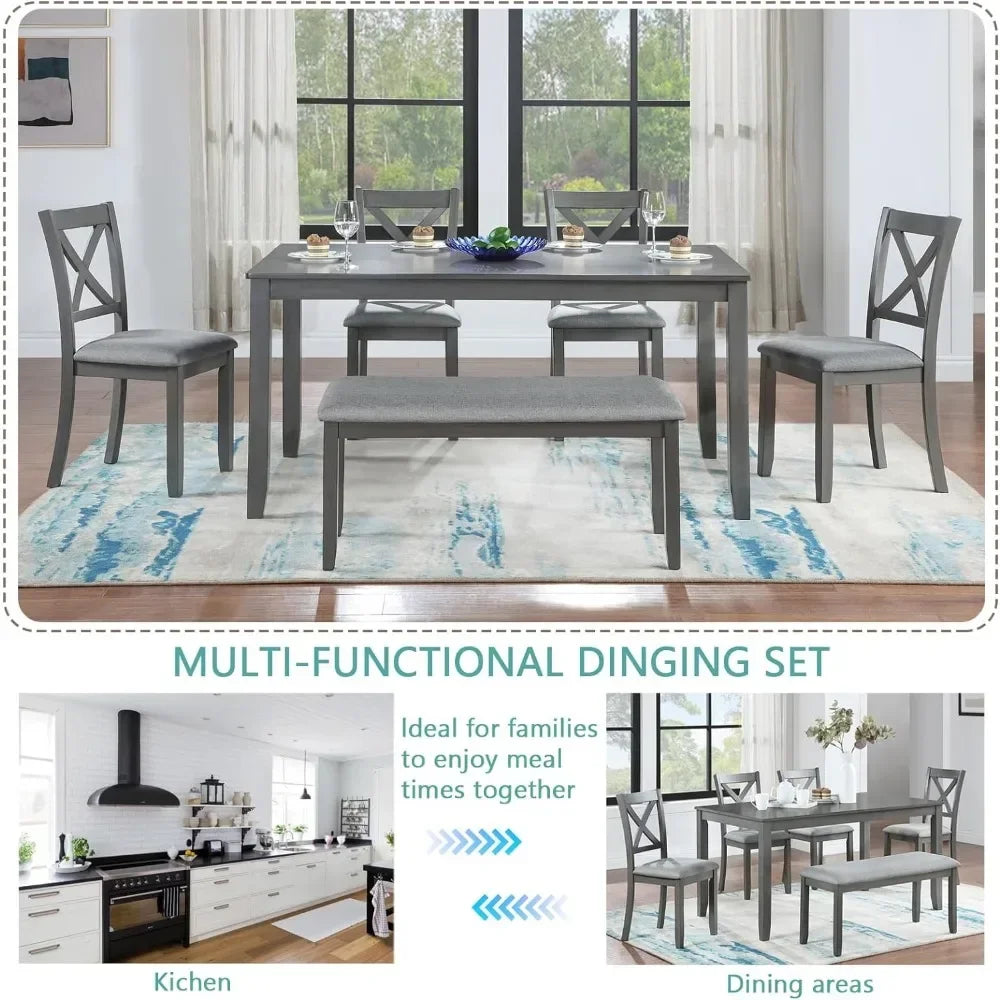 Dining Table Set for 6