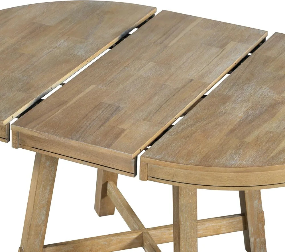 Round Extendable Dining Table