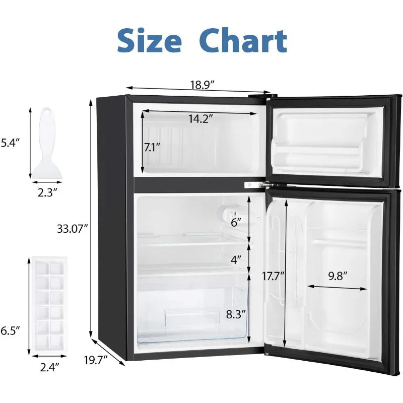 Mini Fridge with Freezer, 3.2 Cu.Ft