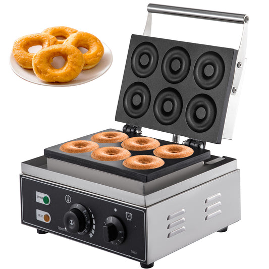 VEVOR 6 Hole Electric Sweet Donut Maker Stainless Steel